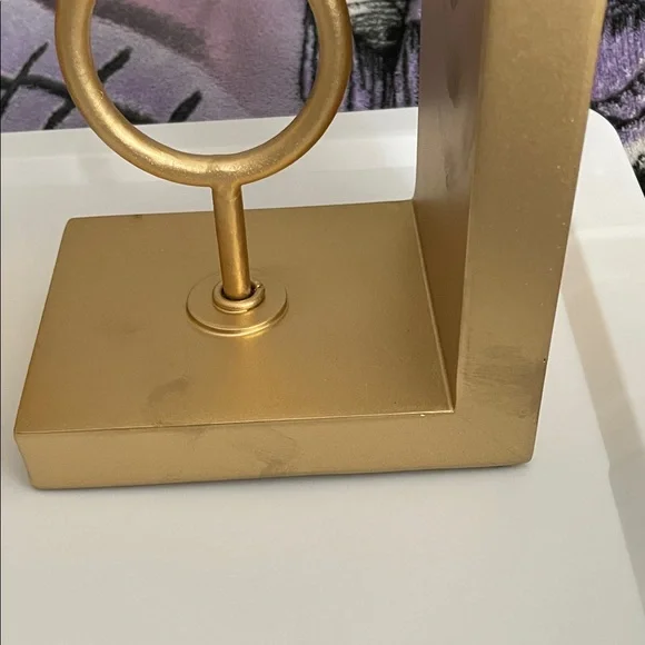 **FINAL PRICE** Gold XO Bookends - Picture 3 of 8